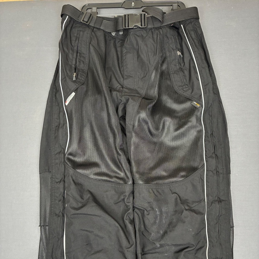 Olympia Moto Sports Pants Scotchlite Cordura Fabric Mesh Men's Size 36 Black